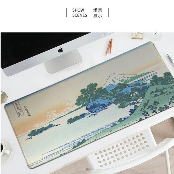 

mouse pads & wrist rests great wave off art large size pad computer japanese mount fuji koi gaming mousepad desk mat locking edge for cs go