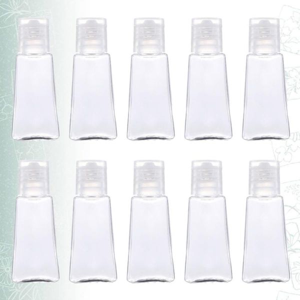 

storage bottles & jars 10pcs 30ml trapezoidal empty hand sanitizer refillable container transparent bottle