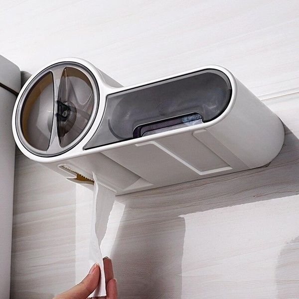 

tissue boxes & napkins portable toilet roll paper holder stand home storage rack hygienic dispenser bathroom wall-mounted waterproof box