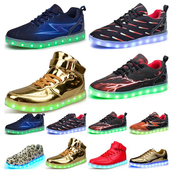Lässige leuchtende Schuhe für Herren und Damen, große Größe 36–46, EUR, modisch, atmungsaktiv, bequem, Schwarz, Weiß, Grün, Rot, Rosa, Bule, Orange, Zwei, 34