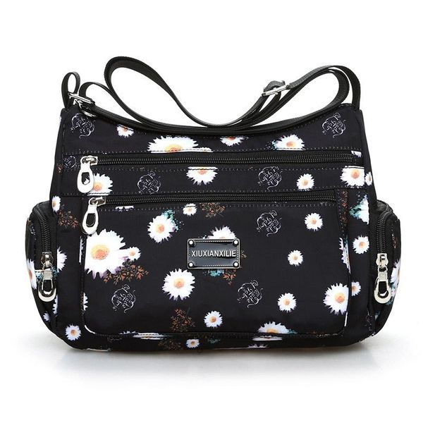

evening bags fashion floral pattern women messenger bag durable nylon shoulder flower multi-pockets handbag