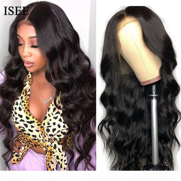 

4x4 for women peruvian body wave 180% density isee lace closure human hair wigs, Black;brown