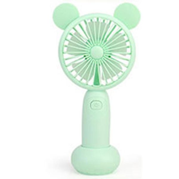

1pc usb charged fans mini deskhandheld adjustable 2 speed fawn cartoon electric fan with light quiet travel outdoor cooling