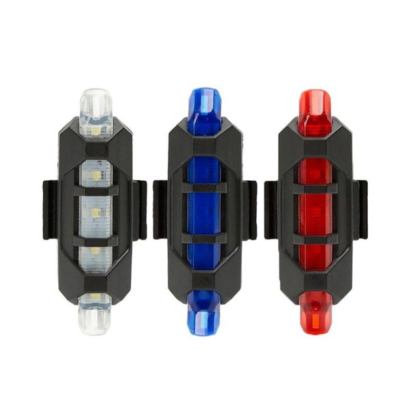 

bike lights usb rechargeable rear bicycle light led tail lamp 4 lighting modes weather tight design cycling