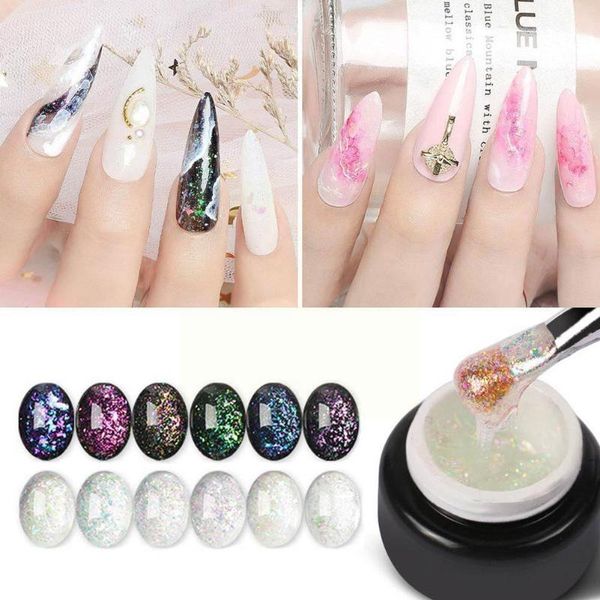 

nail gel starry lacquer varnish eye magic chameleon extension finger magnetic art crystal manicur n9f1, Red;pink