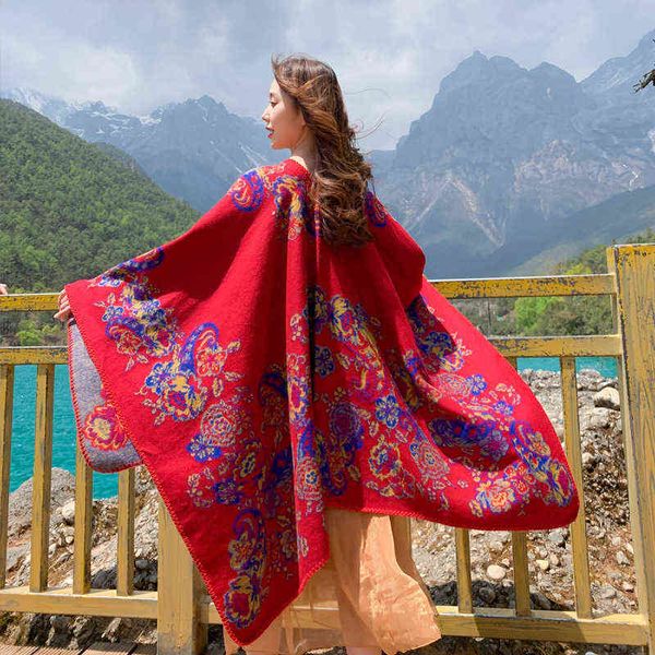 

scarves summer air conditioning room slit shawl tourism frame small cashew nut broken flower shopping imitation cashmere warm cloak female, Blue;gray