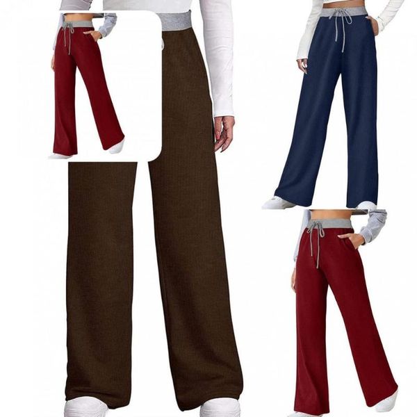 

running pants sweatpants great comfy mid waist oversized women trousers for daily wear lady, Black;blue