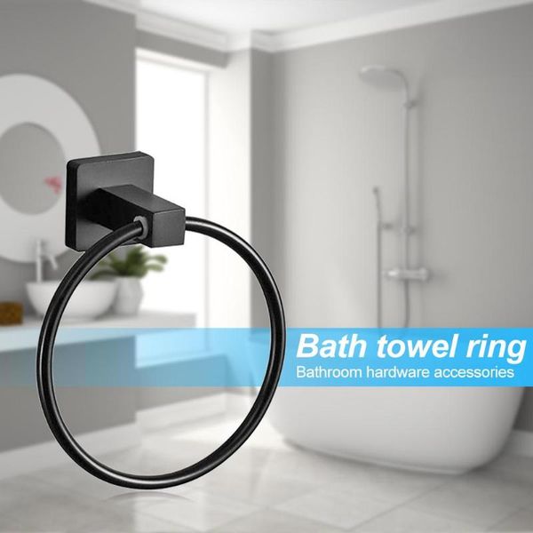 

stainless steel towel ring round towel holder wall hanging bathroom supporter racks hardware accessories