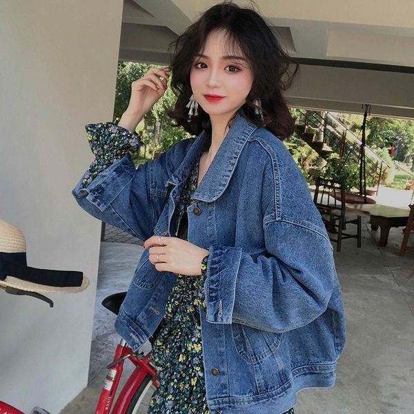 

women's jackets women jacket spring autmn denim coat female 2021 vintage short jeans coats mujer casual jean womens, Black;brown