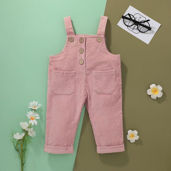 

fashion pink suspenders solid cute children's pants baby casual jumpsuit, Blue