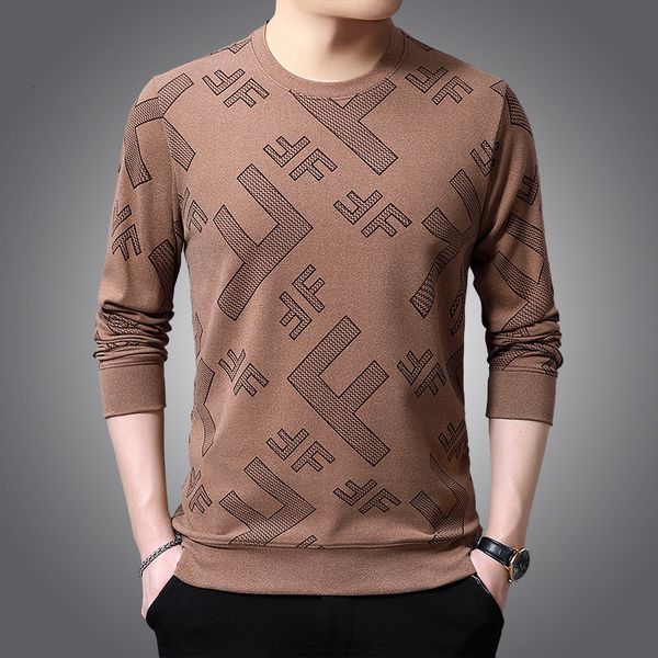 

2021 autumn casual letter printed long sleeve t-shirt for young men, Black