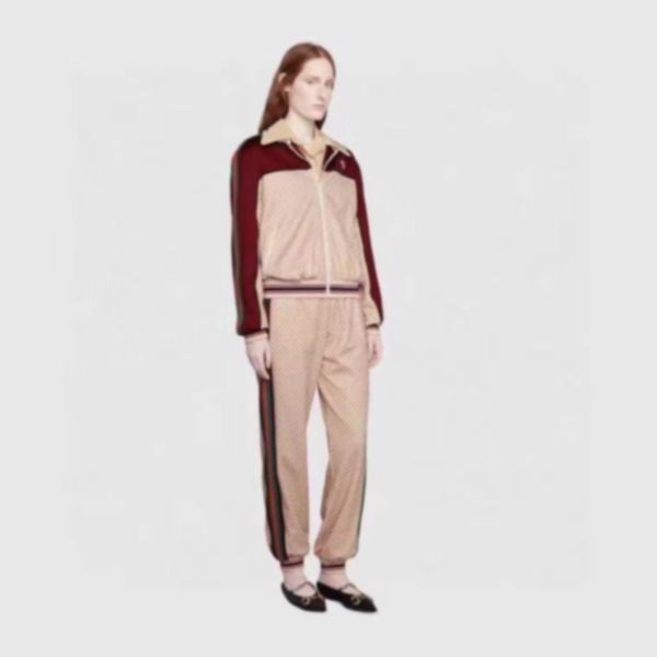 

women's two piece pants spring designer tracksuit mens letter print red green stripe pants tracksuits luxury womens zipper rtracksuits, White