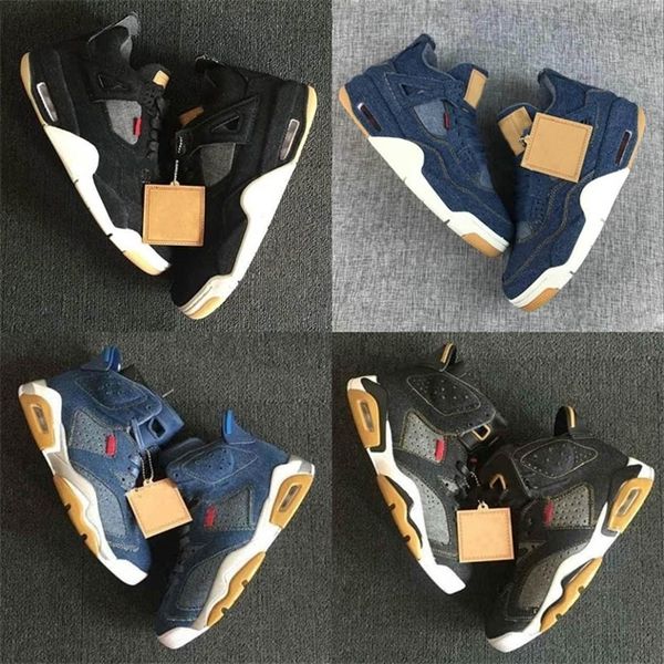 

new 4 6 11 13 blue white denim jeans retro sport shoes men 11s blue denim sneakers shoes