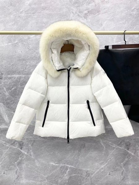 

womens down jacket winter designer parkas fashion coats long fur hooded casual outdoor feather outwear ladies thicken a26h, Black