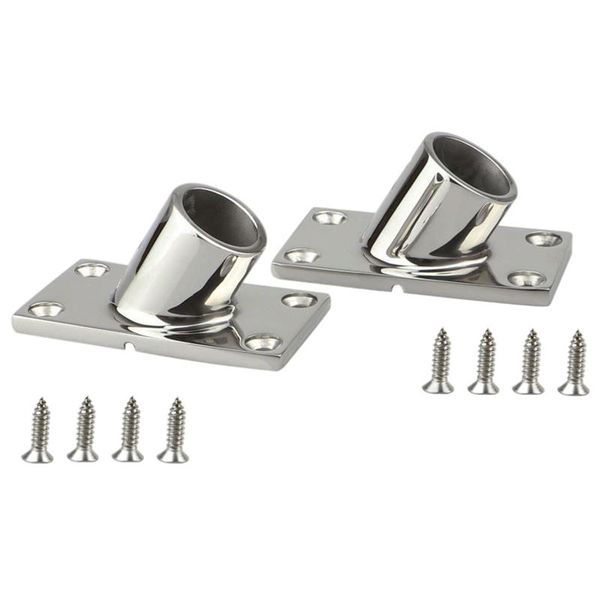 

rafts/inflatable boats 1pc heavy duty 316 stainless steel boat deck handrail square base rail fitting 60 degree 22mm/25mm superior