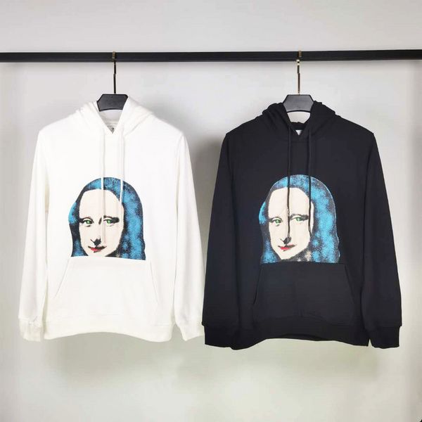 

2021 new winter pullover lady face printed women hooded sweatshirts hiphop oversized men cotton hoodie sweatshirt 0ewi, Black