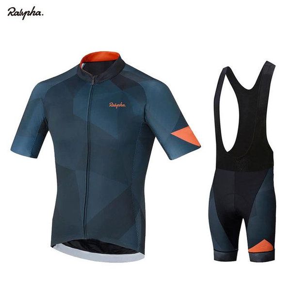 

racing sets raphaful 2021 pro team summer men's mtb bike wear breathable mountain bicycle clothes sportwears cycling clothing kits gobi, Black;blue
