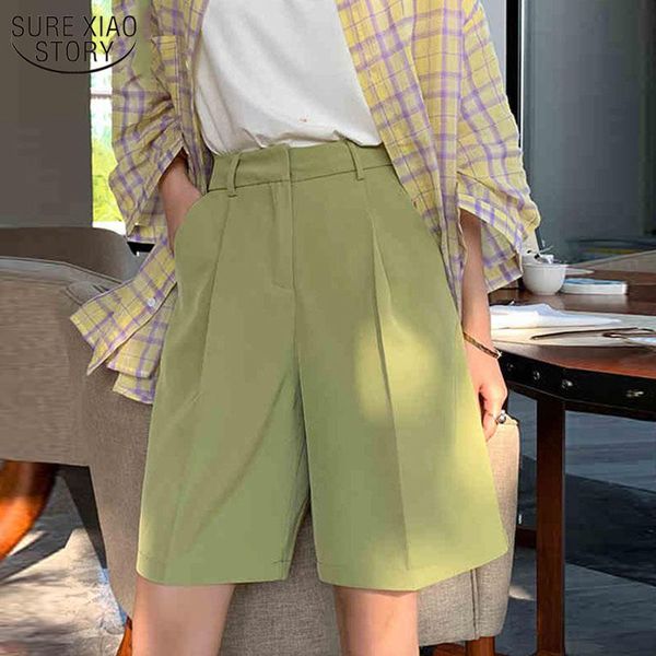 

women's pants & capris 2021 spring and autumn fashion high waist women casual half- length sashes belted loose pockets trousers 11311, Black;white