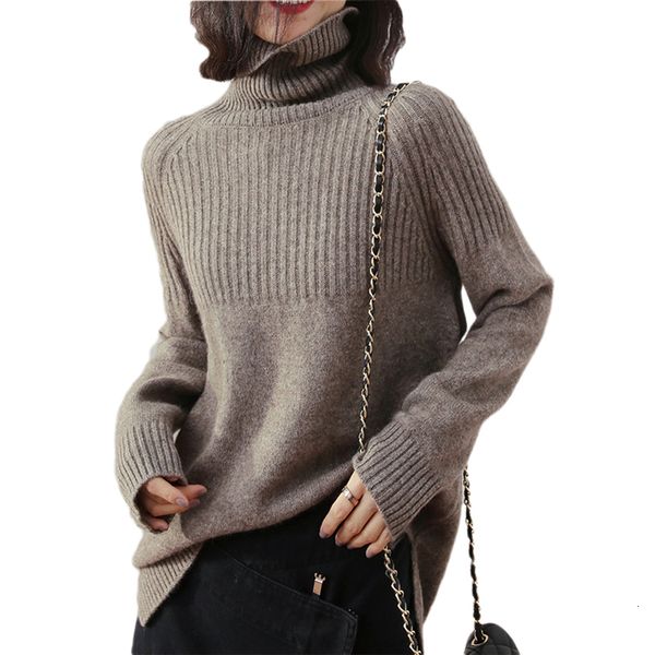 

2021 new autumn winter women fashion casual long sleeve pullover sweater elegant slim fit sliod color turtleneck y13t, White;black
