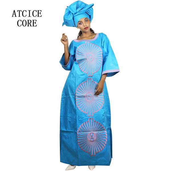 

ethnic clothing african dresses for women fashion traditional design bazin embroidery long dress la095#, Red