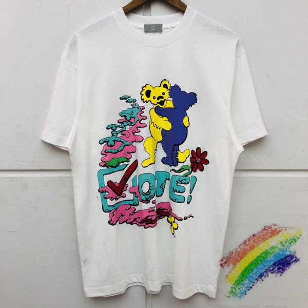 

men's t-shirts t shirts digital printing cartoon bear pattern t-shirt men women fashion casual inv7, White;black