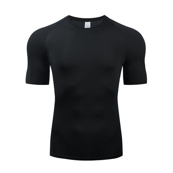 

running jerseys men's t-shirts quick dry compression sport fitness gym shirts soccer jersey sportswear, Black;blue