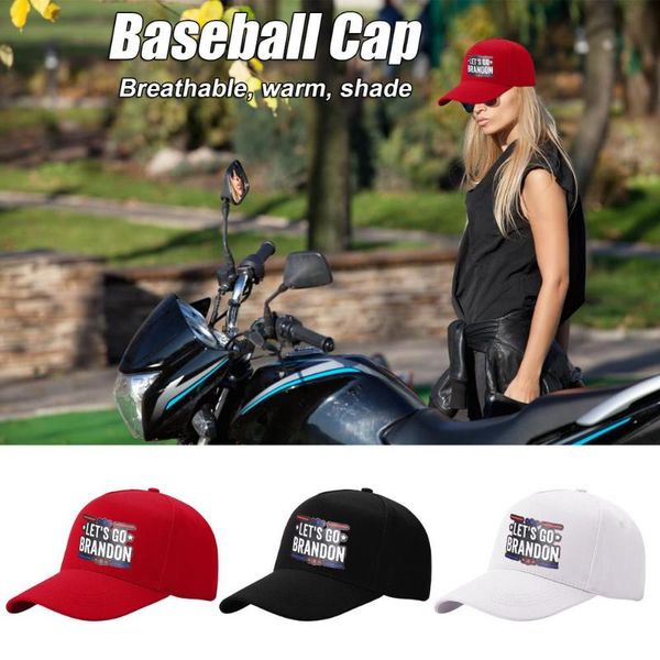 

outdoor hats baseball cap let's go brandon adjustable classic cotton hat warm humorous for men women, Black;white