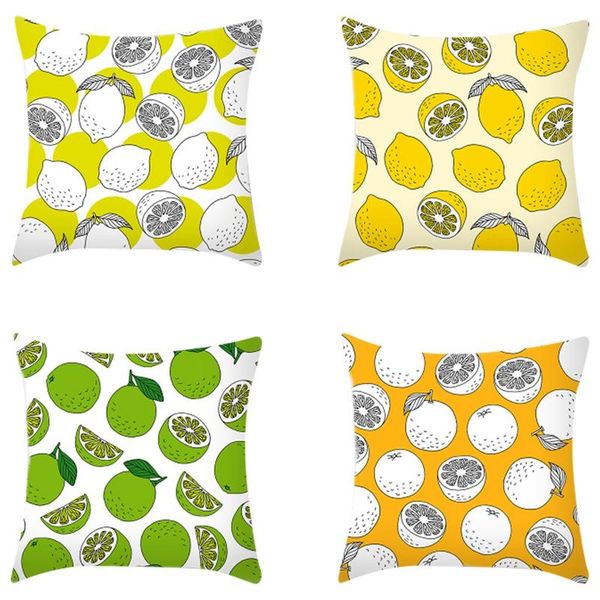 

pillow case printing cushion cover changing orange fruit art deco fall pillows