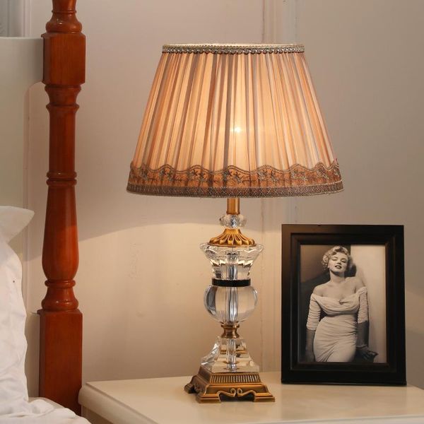 

crystal table lamps desk lights luxury modern contemporary fabric for foyer living room office creative bed room l wf102604