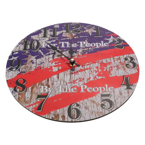 

wall clocks 1pc wooden retro graffiti clock decor home decorative hanging