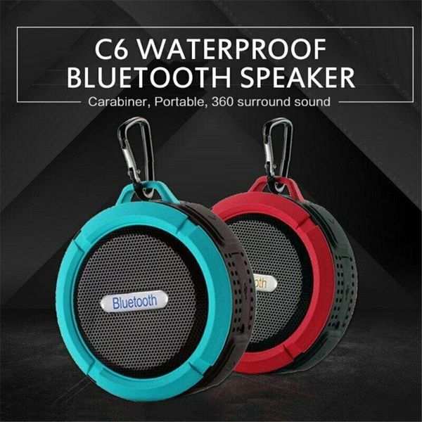 

wireless c6 waterproof bluetooth speaker for bluetooth water-proof outdoor rechargeable portable waterproof speaker