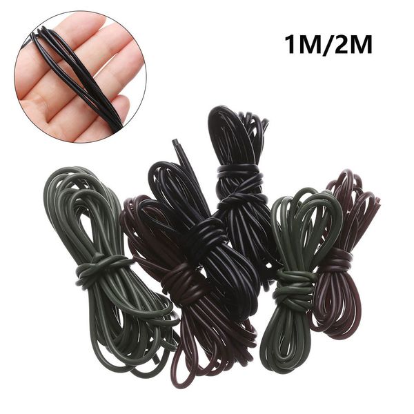 

1pcs 1m/2m carp fishing gear diy silicone soft rigs tube sleeve pretend lines for tackles accessories tool