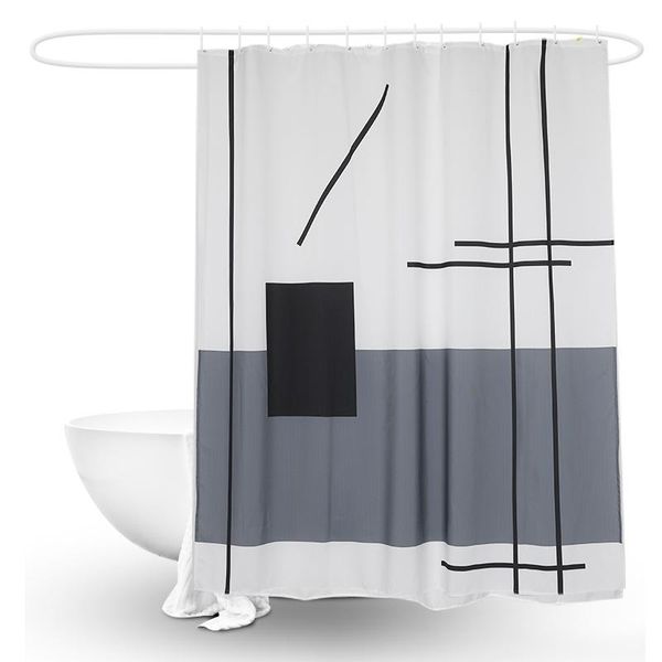 

shower curtains fashion polyester curtain nordic art washable waterproof hooks salle de bain household merchandises df50sc
