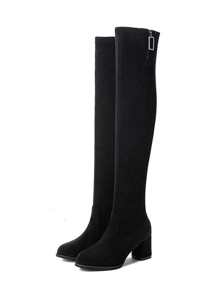 

designer red thick long single women's ins net knee autumn thin tube leather high heel boots fashion, White;red