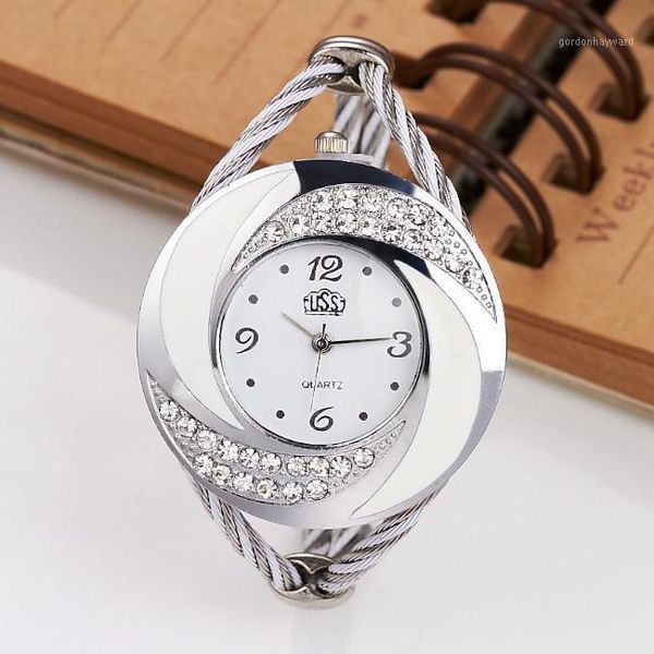 

women luxury rhinestone watches creative design elegant fashion watch wristwatches vintage ladies, Slivery;brown