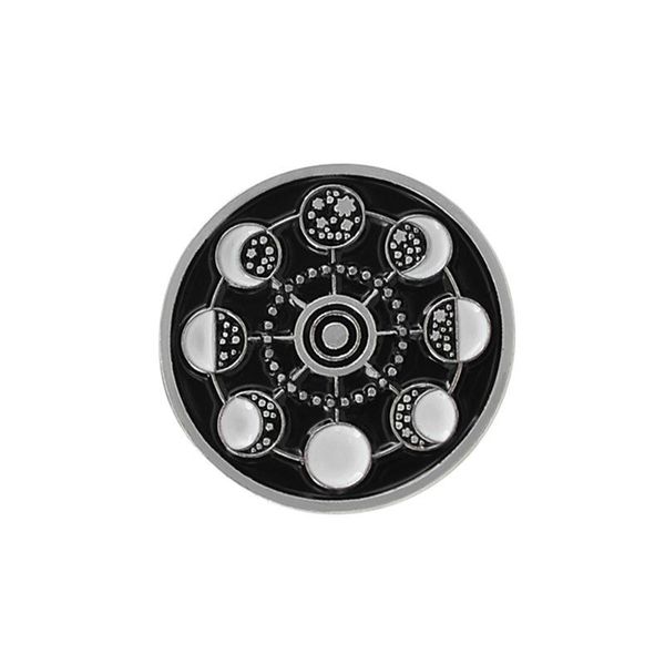

pins, brooches moon phases enamel pin r eclipse astrology badge astronomy gift idea backpack cloth friend jewelry gifts, Gray