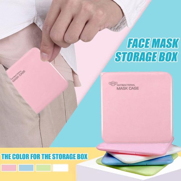 

mask storage box pp silver ion disinfection portable mask holder organizer face masks container dustproof case #m2