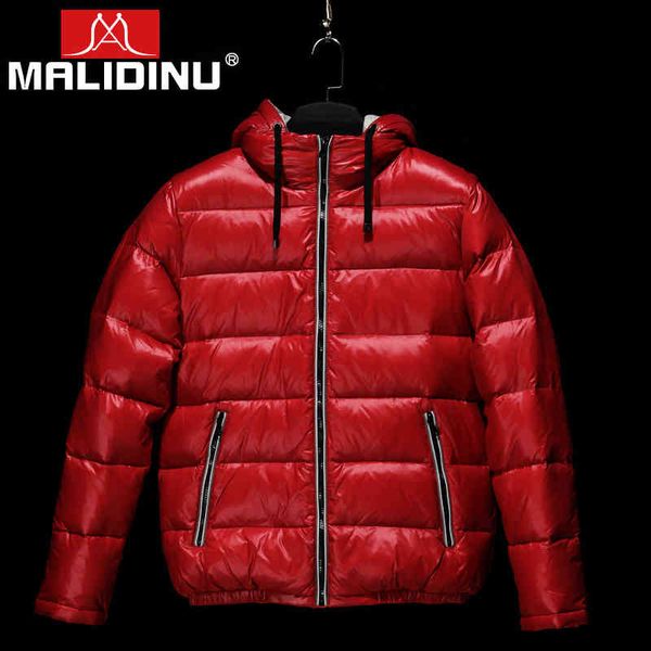

malidinu 2021 brand coat warm winter duck down et men european size russian style -30c, Black;white