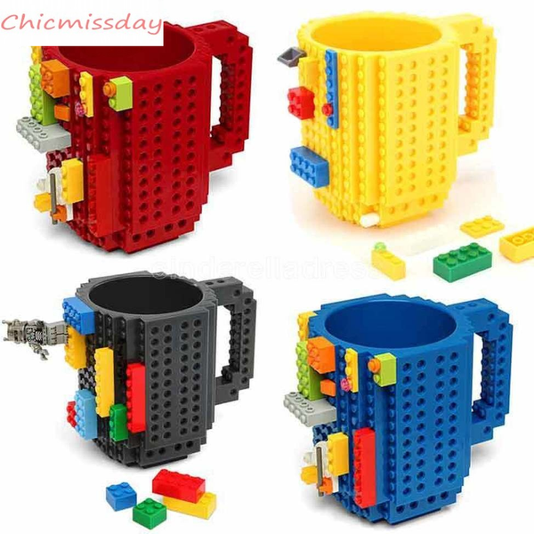 

new12oz coffee mug build-on brick mug type building blocks cup diy block puzzle drinkware drinking tumbler xxc2996