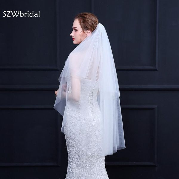 

bridal veils arrival white ivory veil 2021 wedding accessories velo voile mariage accesorios mujer, Black