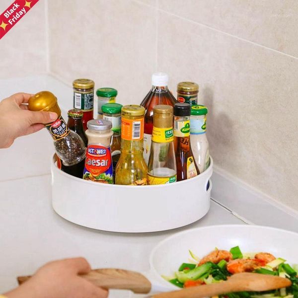 

japan import rotating seasoning storage box kitchen plastic spice shelf deskmakeup skin care rack bottles & jars