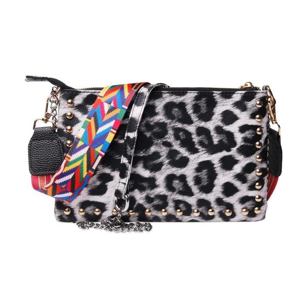 

cross body 10pcs lot leopard shoulder bag metal chain envelope clutch plaid crossbody domil1718
