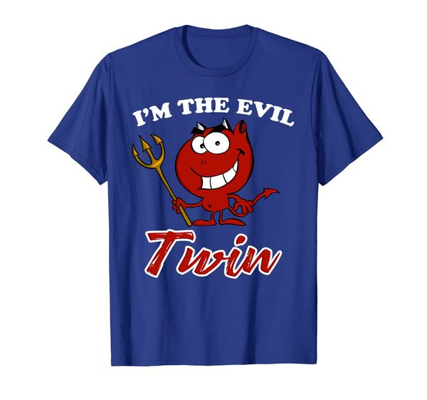 

i'm the evil twin shirt funny devil for kids adults, White;black