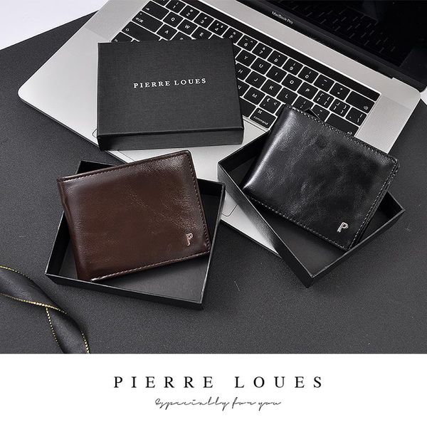 

wallets genuine leather wallet men brand purses for black brown bifold zipper coin purse with gift box, Red;black
