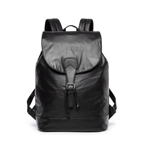 

backpack leather men shoulder bag schoolbag computer travel women 1029#