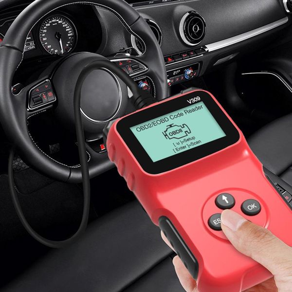 Yeni Yükseltme Aracı V309 OBD2 OBDII Oto Araba Teşhis Tarayıcı Araba Kod Okuyucu