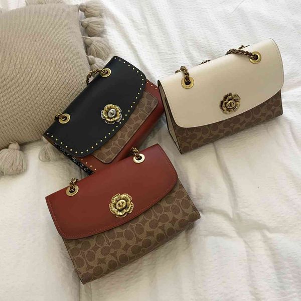 

2021 c large camellia chain women's bag messenger leather guangzhou luxuryss designerss yw
