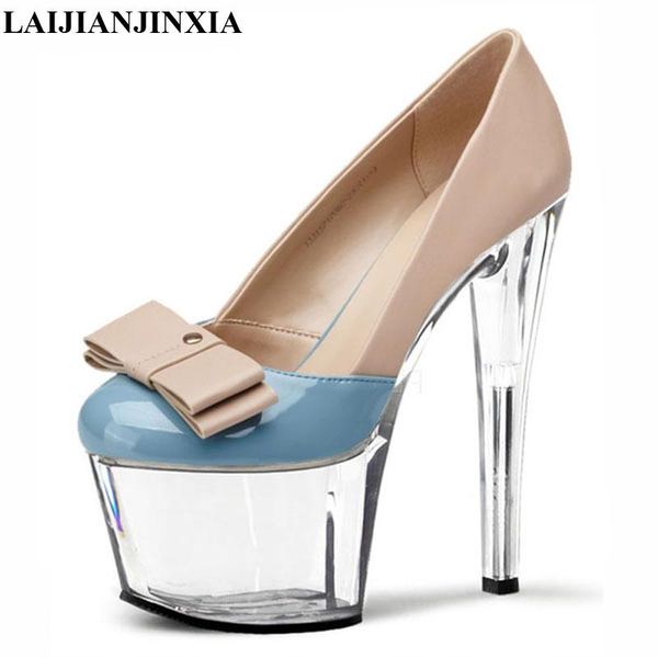 

dress shoes laijianjinxia women thick platform pumps size 34-46 fashion 15 cm super high ladies round toe heels, Black