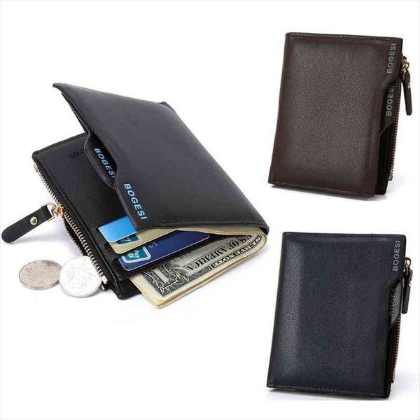 

men wallet pu leather short bifold purses multifunction fashion coin bag zipper small money clutch money clip men wallet, Red;black