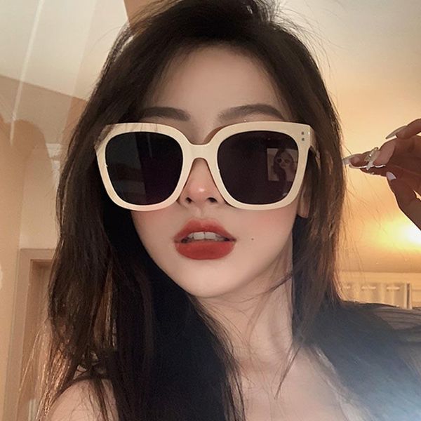 

sunglasses 2021 fashion women square oversized vintage luxury sun glasses for festival eyewear drivers mirror, White;black